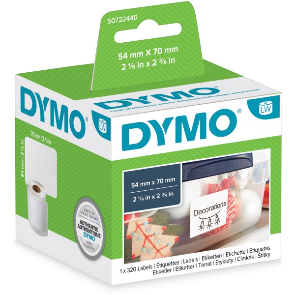 Etichette Dymo 70x54 mm - 99015 (S0722440) bianco - 624029