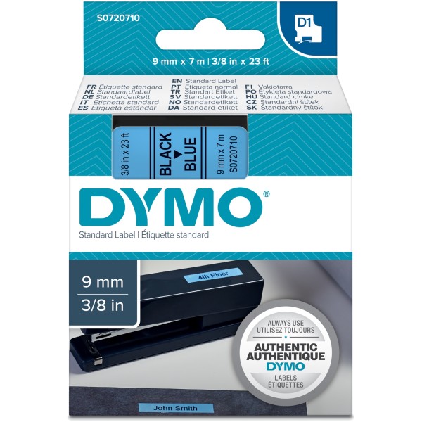 Nastro Dymo 9mm x 7m - 40916 (S0720710) nero-blu - 698971