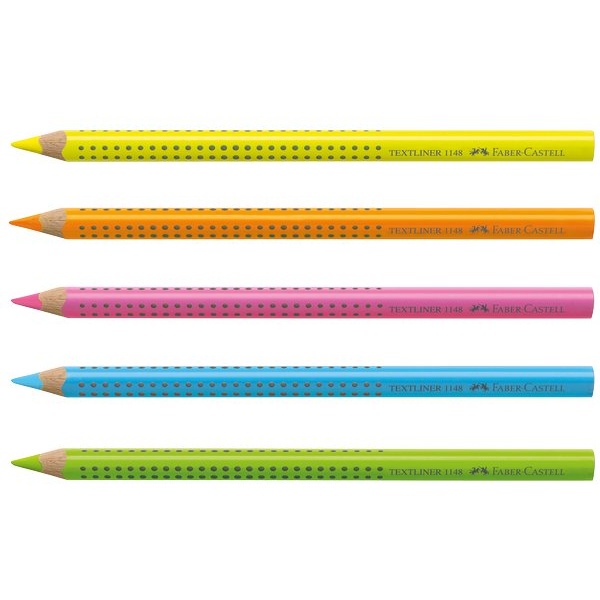 Matita evidenziatore Textliner Dry 1148 Grip Jumbo - diametro mina 5,4mm -  verde - Faber Castell - Tecnoffice