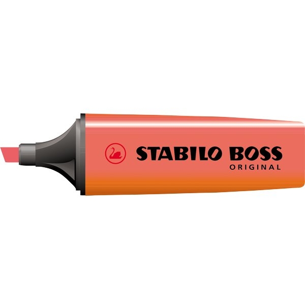 Evidenziatore Stabilo Boss Original rosso - tratto 2-5 mm (conf. 10)
