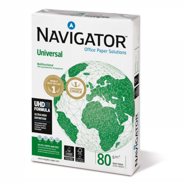 Carta A4 Navigator Universal per fotocopie (80 gr) - 5 risme da 500 fogli