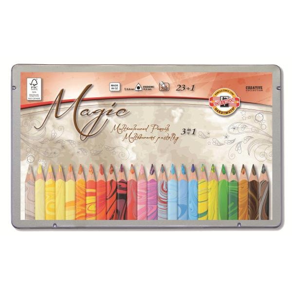 Matite colorate Magic Trio Koh-i-noor - 5,6 mm - 3+ - H3408024 (conf.24)