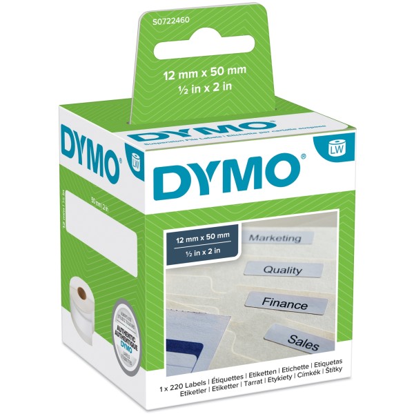 Etichette Dymo 50x12 mm - 99017 (S0722460) bianco originale - Conf. 1