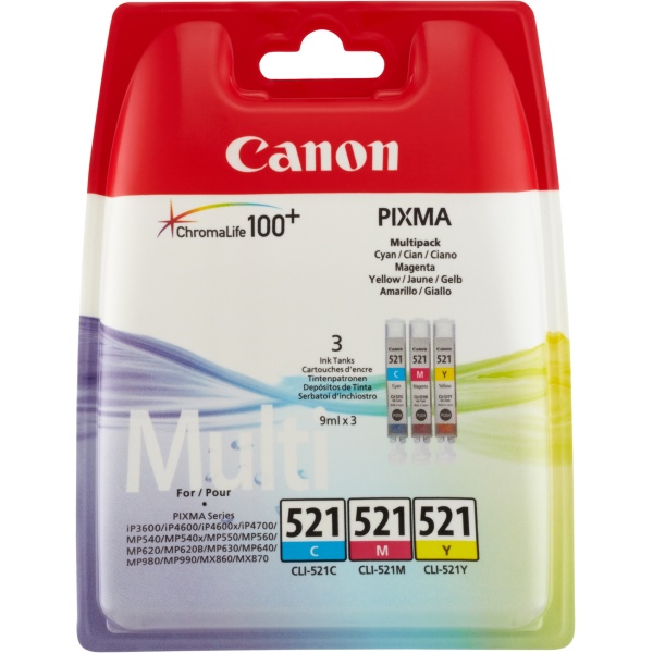 Serbatoio Canon CLI-521 (2934B010) ciano-magenta-giallo - 877680