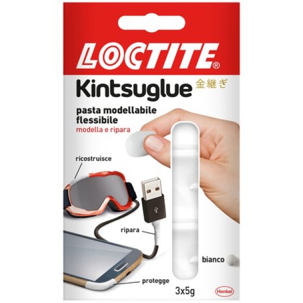 Pasta modellabile Kintsuglue Loctite - bianco - 3x5 g - 2239174 (conf.3)