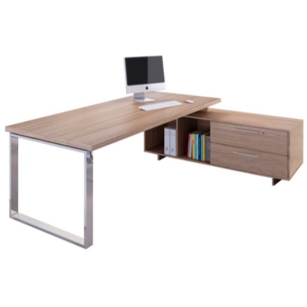 Postazione manageriale Artexport Flora - noce arabis - L225 P170 H74 CM - 902RIT/M/K