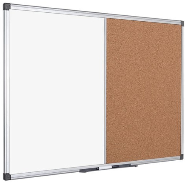 Pannello combo sughero/lavagna bianca Bi-Office - 90x60 cm - XA0303170
