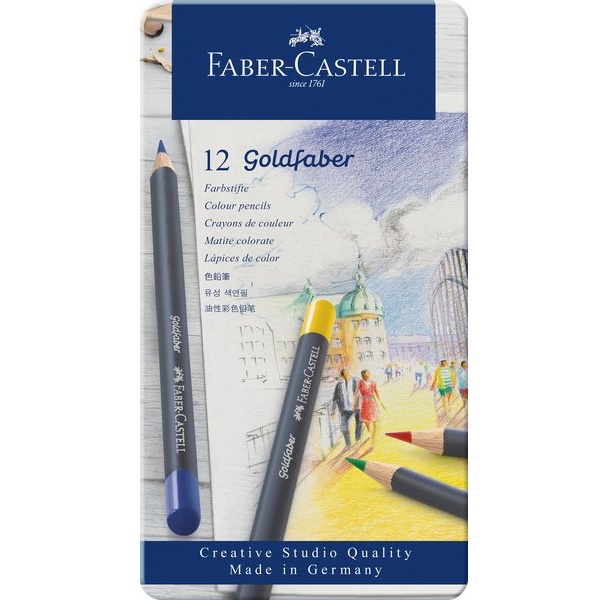 Astuccio matite colorate GOLDFABER Faber Castell - 3,3 mm - 114712 (conf.12)