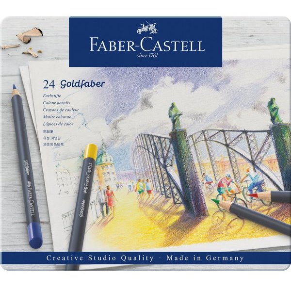 Astuccio matite colorate GOLDFABER Faber Castell - 3,3 mm - 114724 (conf.24)