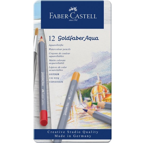 Astuccio matite colorate GOLDFABER AQUA Faber Castell - 3,3 mm - 114612 (conf.12)