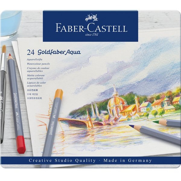Astuccio matite colorate GOLDFABER AQUA Faber Castell - 3,3 mm - 114624 (conf.24)