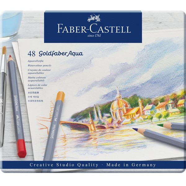 Astuccio matite colorate GOLDFABER AQUA Faber Castell - 3,3 mm - 114648 (conf.48)