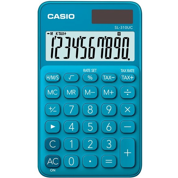Calcolatrice tascabile SL-310UC a 10 cifre Casio - blu - SL-310UC-BU