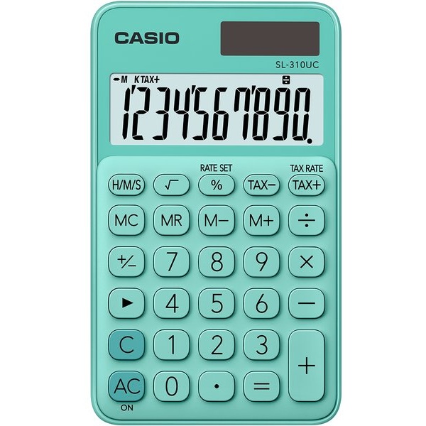 Calcolatrice tascabile SL-310UC a 10 cifre Casio - verde pastello - SL-310UC-GN