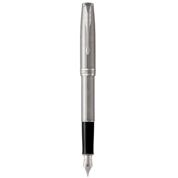 Penna stilografica Sonnet Stainless Steel CT Parker - ink nero - 1931510