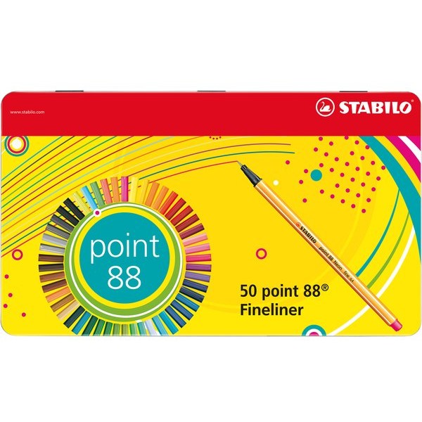 Fineliner point 88&reg;  Stabilo - 0,4 mm - assortiti - 8850-6 (conf.50)