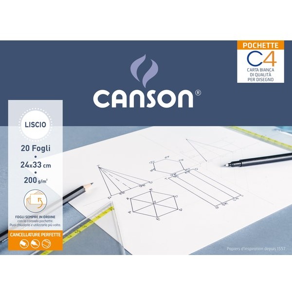 Album Pochette C4 Canson - Liscio - 200 g/m&sup2; - 400089595