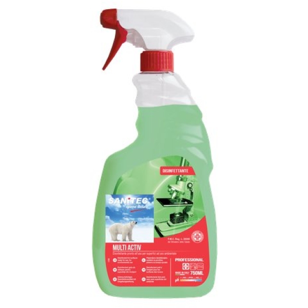 Detergente Disinfettante inodore Multi Activ Sanitec - 750 ml - 1821-S