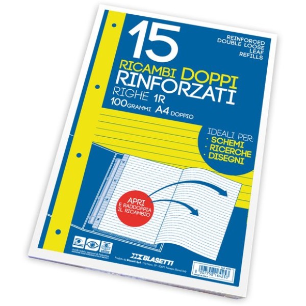 Ricambi rinforzati doppi Blasetti - 1R - A4 - 6425 (conf.15)