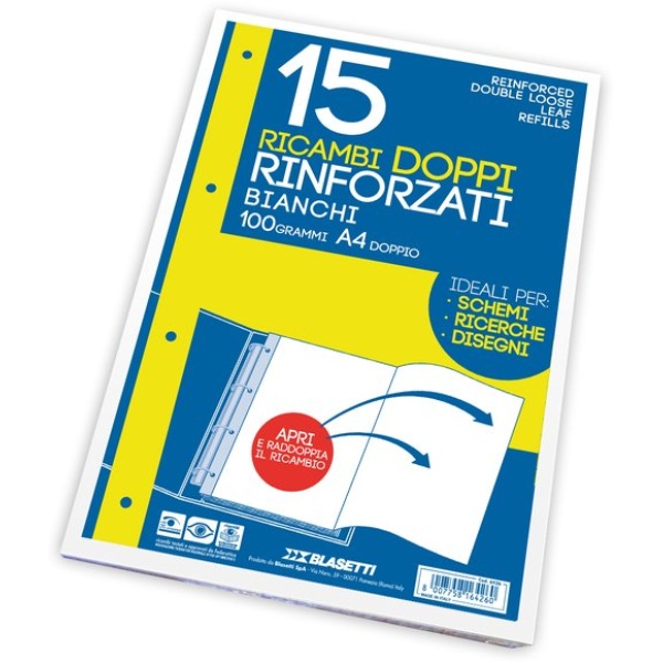 Ricambi rinforzati doppi Blasetti - BCO - A4 - 6426 (conf.15)