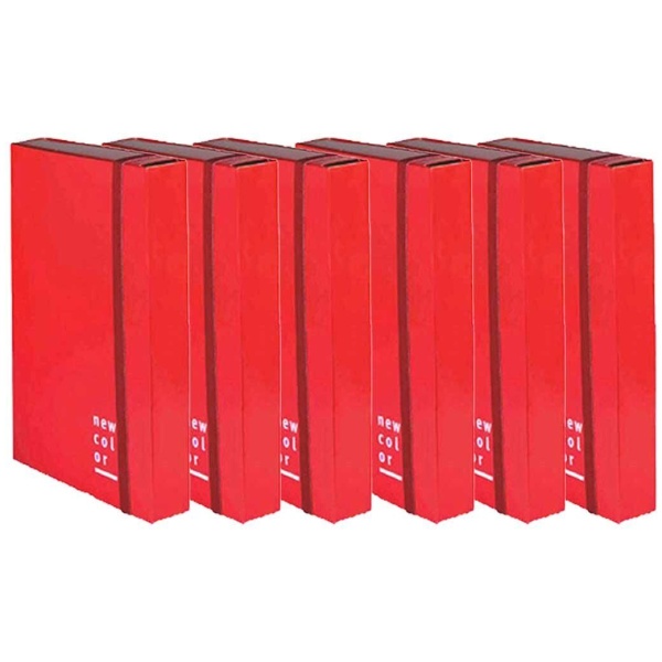 Cartella 3 lembi New Color Brefiocart - dorso 3 cm - 25x35 cm - rosso - 0221303.RO (conf.6)