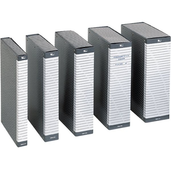 Cartella portaprogetti Delso Line Esselte - dorso 8 cm - 25x35 cm - bianco/grigio - 390308040 (conf.5)