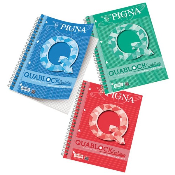 Blocchi spiralati Quablock Evolution Skip Pigna - A4 - 4 mm - 50ff - 02112174M (conf.5)