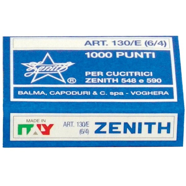 Punti metallici Zenith - 130/E (6/4) - 130/E (conf.10x1000)
