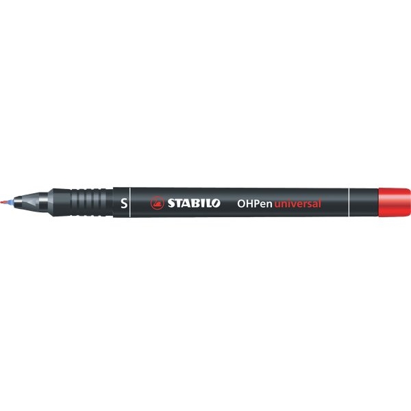 Marcatore OHPen universal  Stabilo - superfine - 0,4 mm - rosso - 841/40 (conf.10)