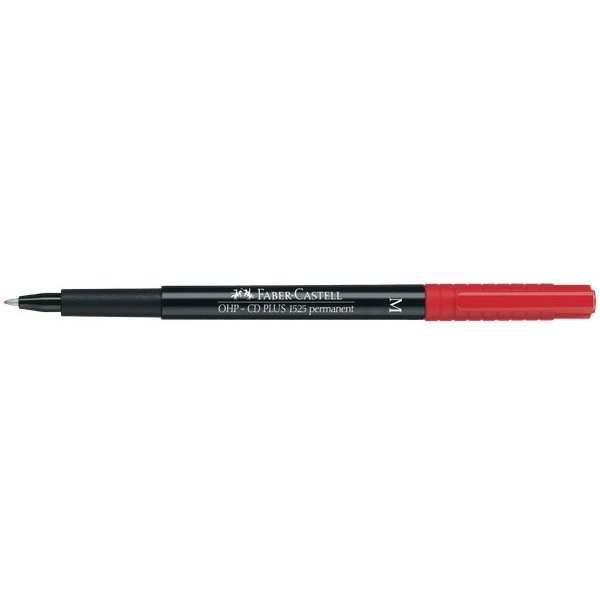 Marcatore permanente Multimark Faber Castell - fine - 0,6 mm - rosso - 151321 (conf.10)