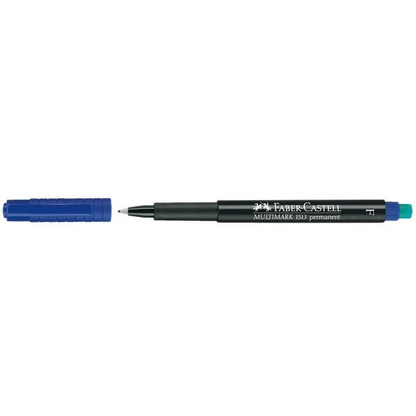 Marcatore permanente Multimark Faber Castell - superfine - 0,4 mm - blu - 152351 (conf.10)