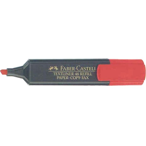 Evidenziatore Faber Castell Textliner 48 rosso - tratto 1-5 mm (conf. 10)