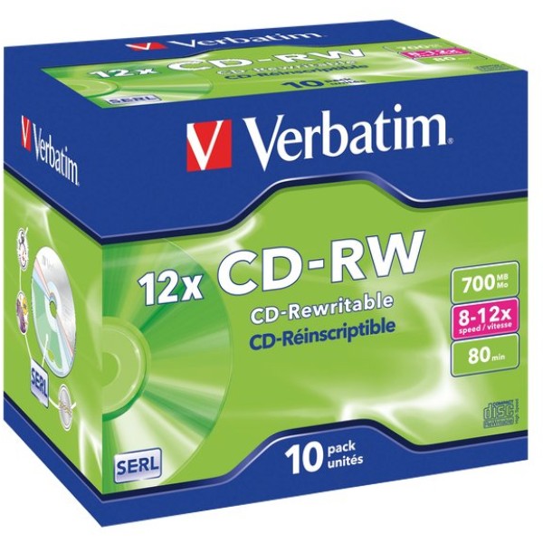 CD Verbatim Verbatim - CD-RW - Jewel case - 12x - 43148 (conf.10)