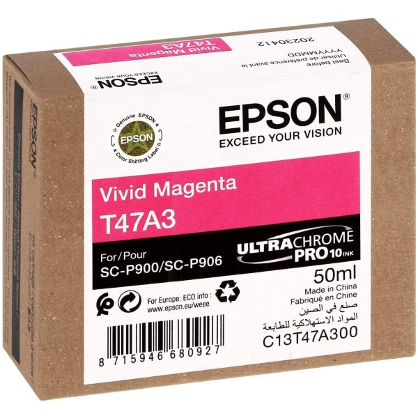 Cartuccia Epson T47A3 (C13T47A300) magenta vivido - B00827