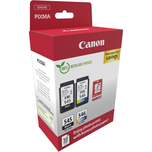 Cartuccia Canon PG-545/CL-546 with photo paper (8287B008) nero -colore - B02515