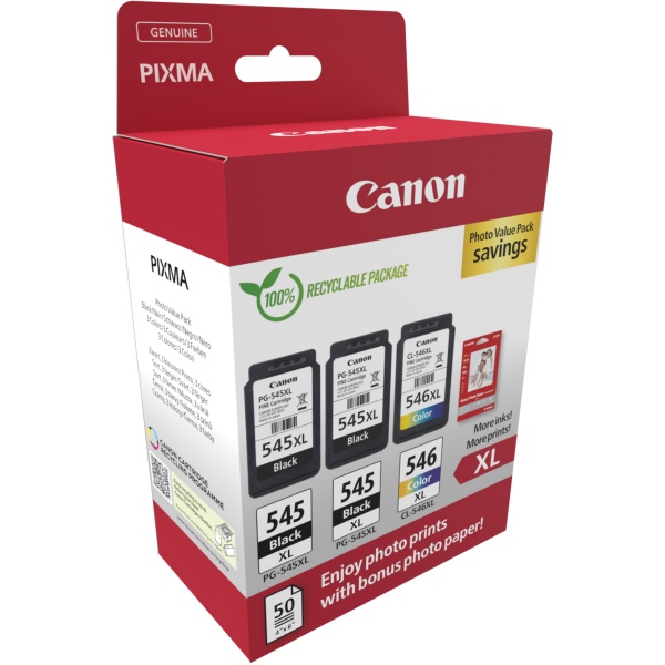 Cartuccia Canon PG-545XLx2/CL-546XL with photo p (8286B015) nero -colore - B02532