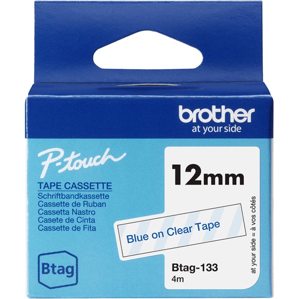 Nastro Brother Btag 133 (BTAG133) blu-trasparente - B03371