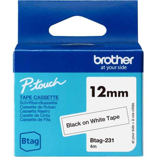 Nastro Brother Btag 231 (BTAG231) nero-bianco - B03382