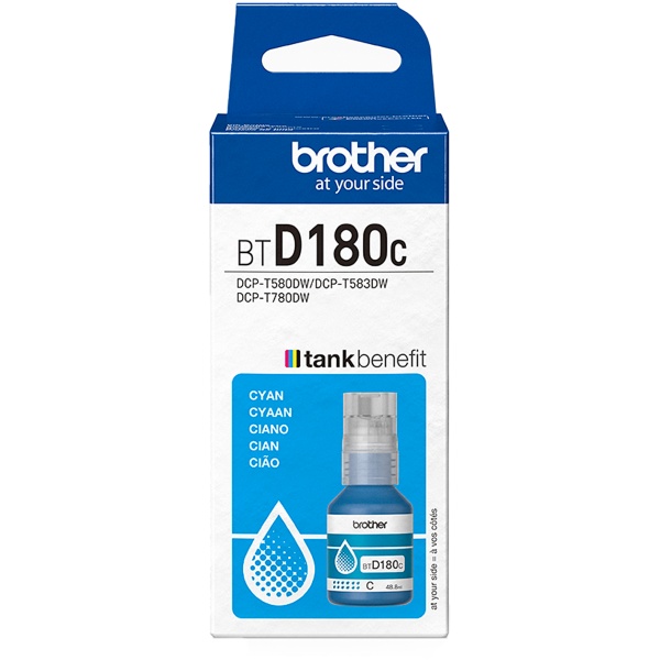 Flacone Brother D180 (BTD180C) ciano - B03702