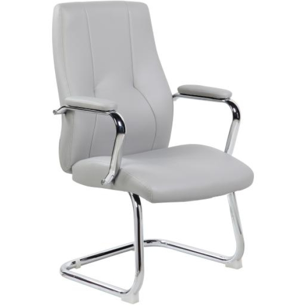New York Poltrona attesa con braccioli PU grigio - E9349GG - D01493