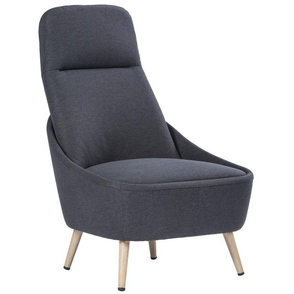 Memphis Poltrona rivestita in tessuto grigio scuro - FS010G - D01506