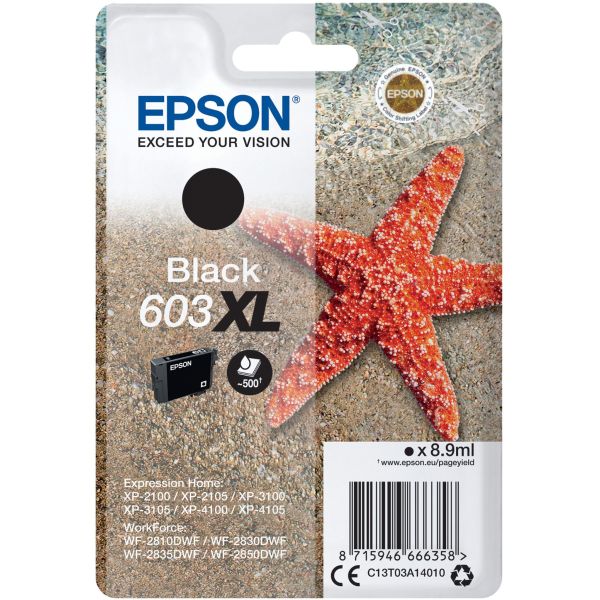 Cartuccia Epson 603XL (C13T03A14010) nero - D01638