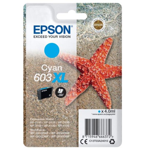 Cartuccia Epson 603XL (C13T03A24010) ciano - D01639