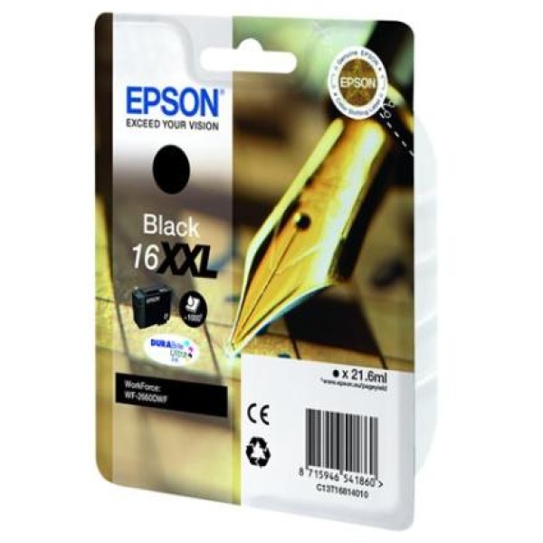 Cartuccia Epson 16XXL/blister RS+AM+RF (C13T16814020) nero - D01955