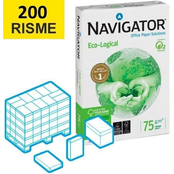 Bancale carta A4 Navigator Eco-logical da 200 risme - D02482