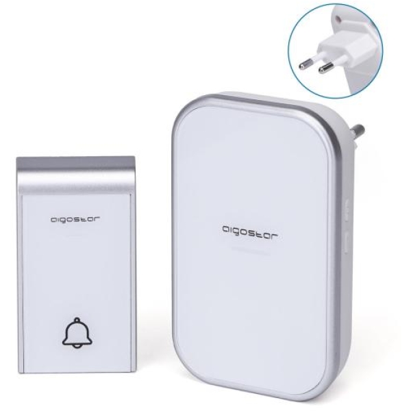 Campanello digitale senza fili polifonico ac/ip44 bianco - 2H0000QFA - D02542