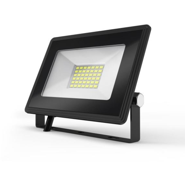 Faro proiettore LED slim a largo fascio luminoso 30w 6400k pressofusione - 100501QIU - D02573