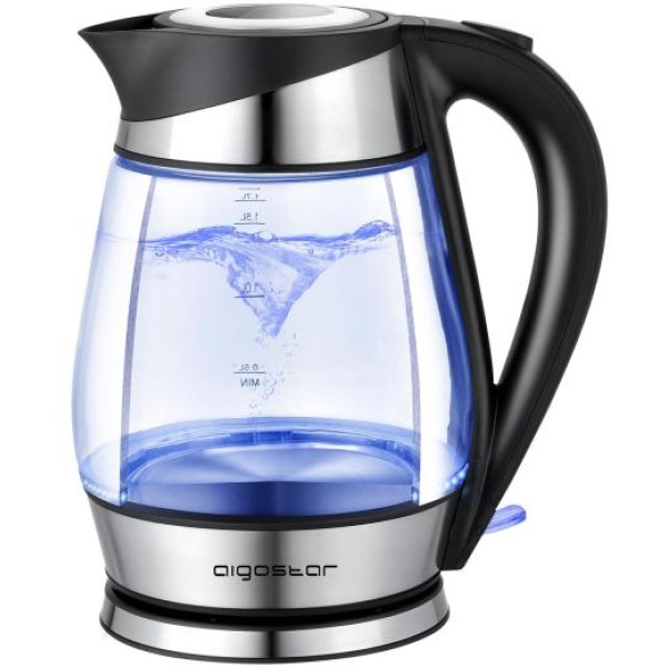 Bollitore elettrico in vetro e plastica 1.7l nero vde - 300104LCZ - D02601