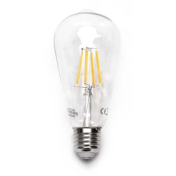 Lampadina a filamento LED ST64 E27 8w 2700k trasparente - 102900QLO - D02637