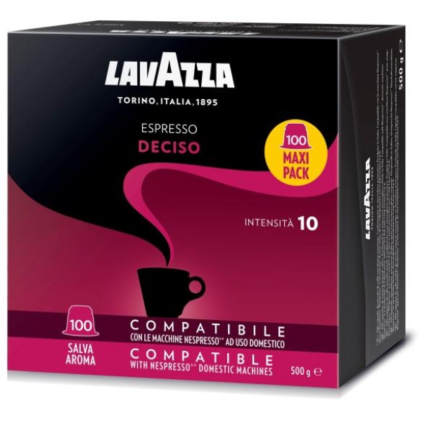 Capsule caffè Lavazza gusto DECISO compatibile Nespresso - 8103 - D07000